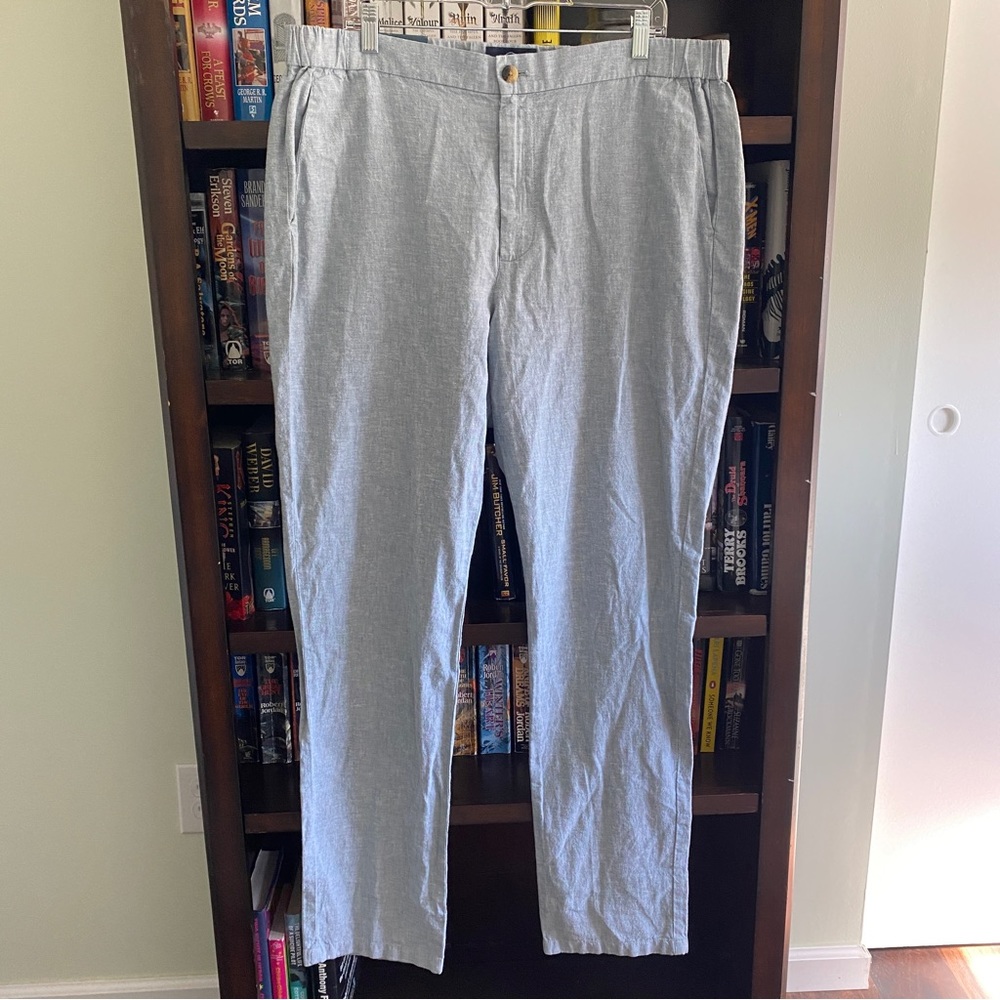 Even Tide Linen slim Pant Size 40x34 nwot light blue